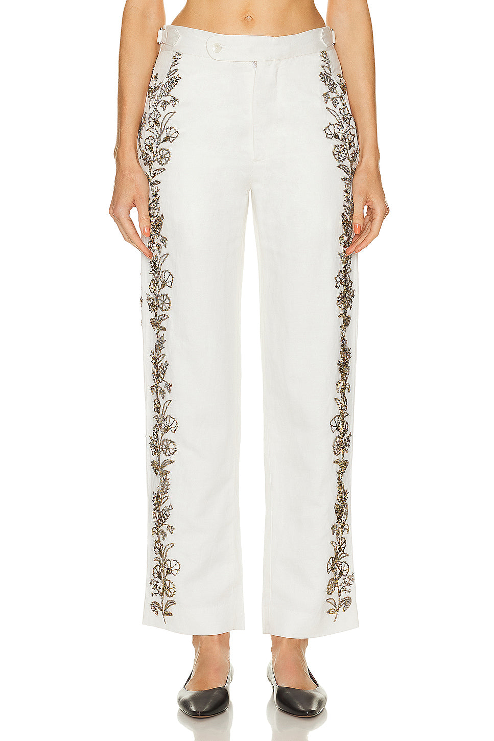 Beaded Wheat Flower Trouser