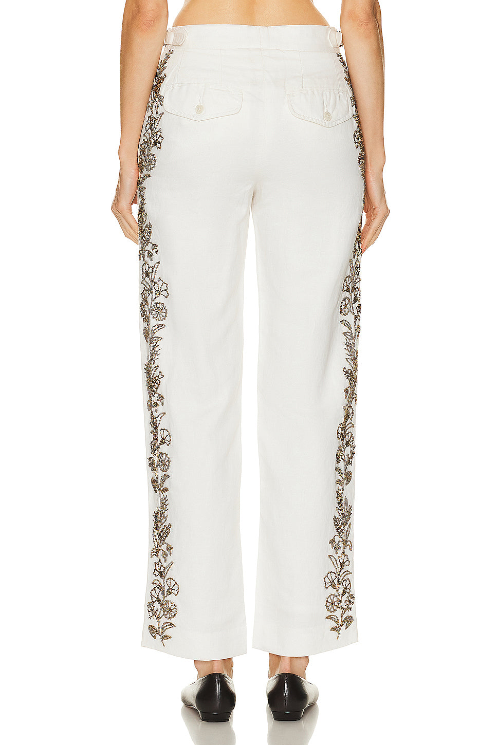 Beaded Wheat Flower Trouser