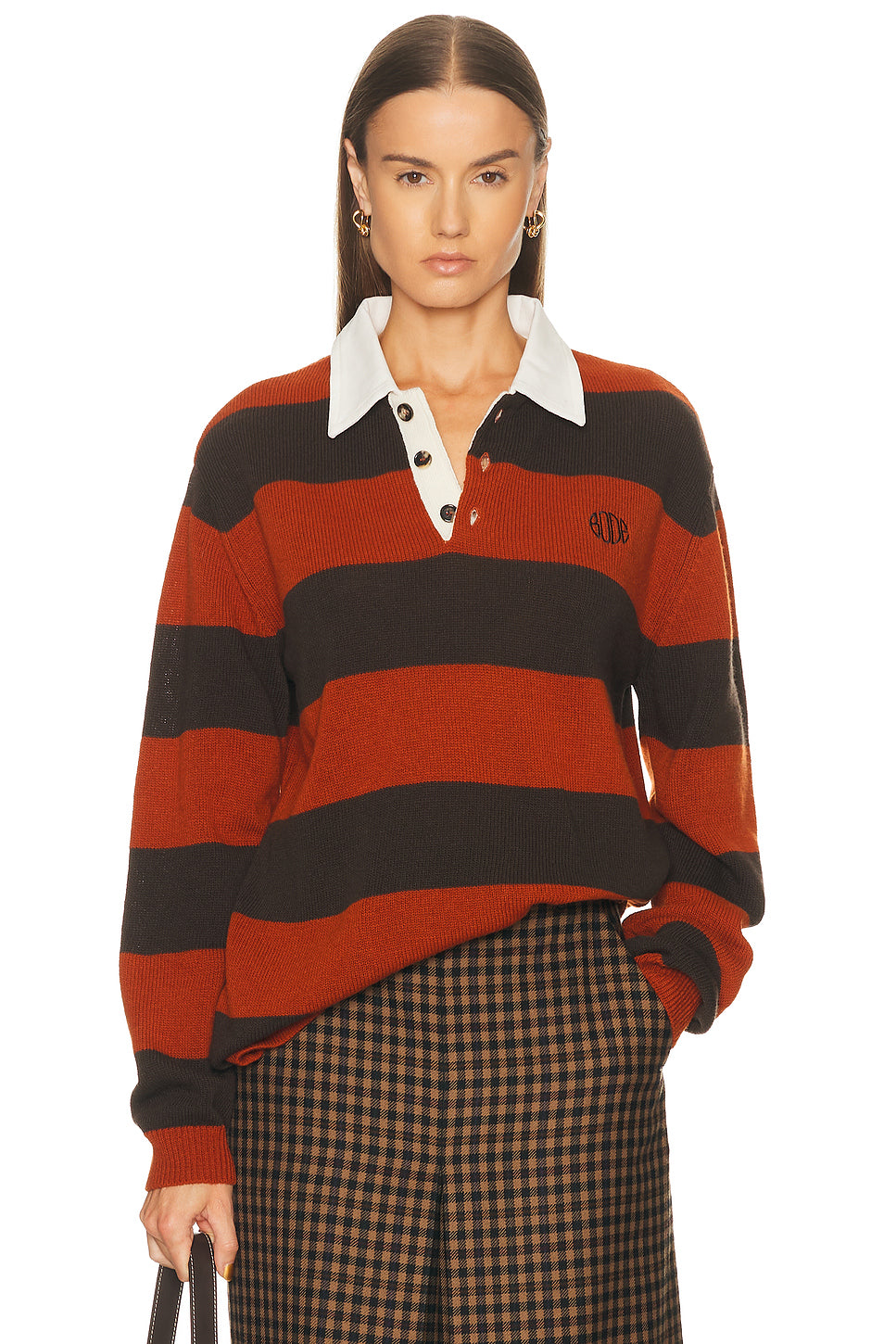 Pine Stripe Polo Top