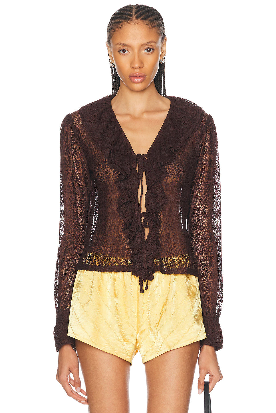 Lace Flounce Blouse