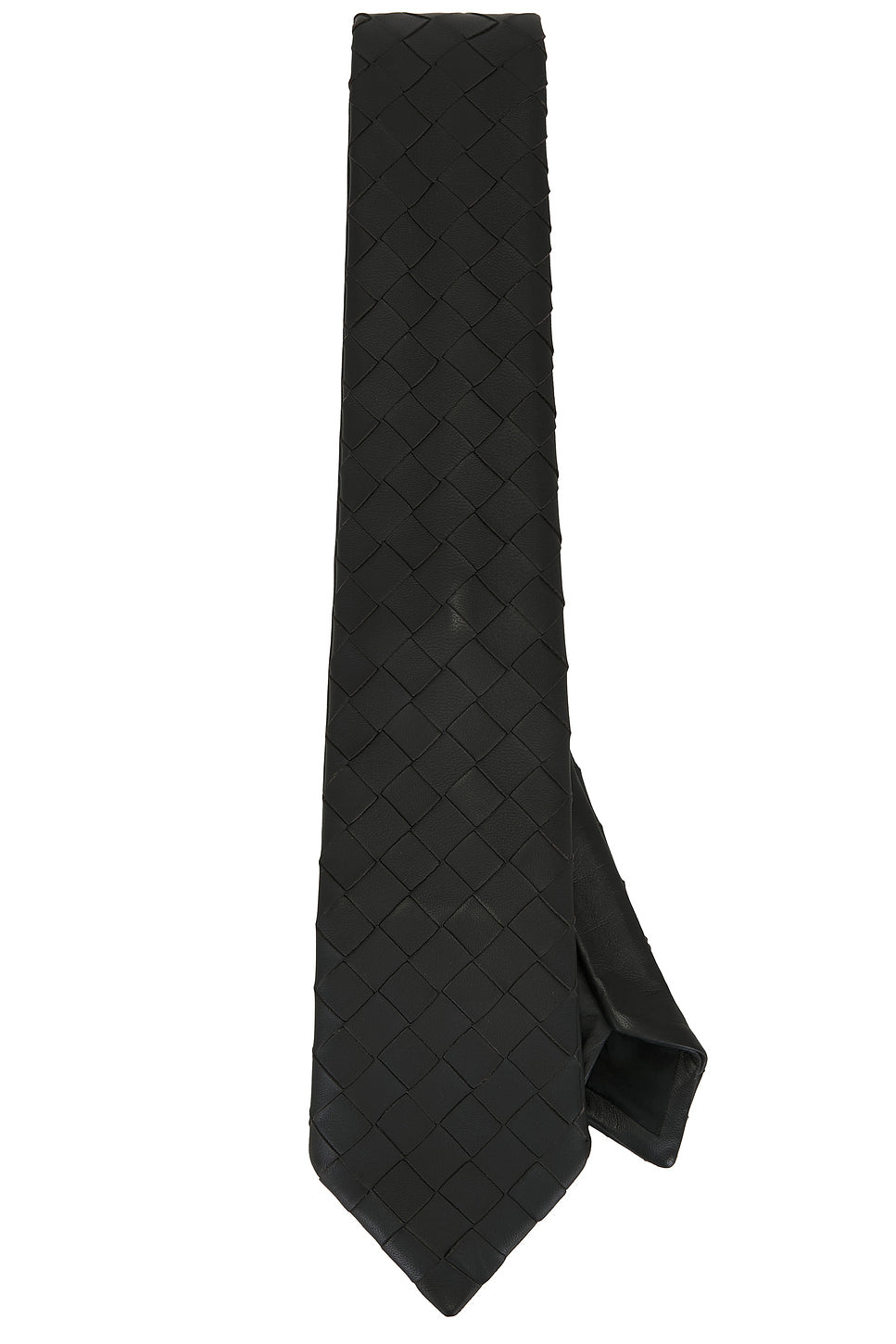 Intrecciato Leather Tie
