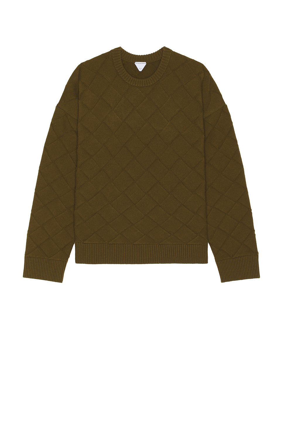 Crew Neck Wool Intreccio 3d Knit Sweater