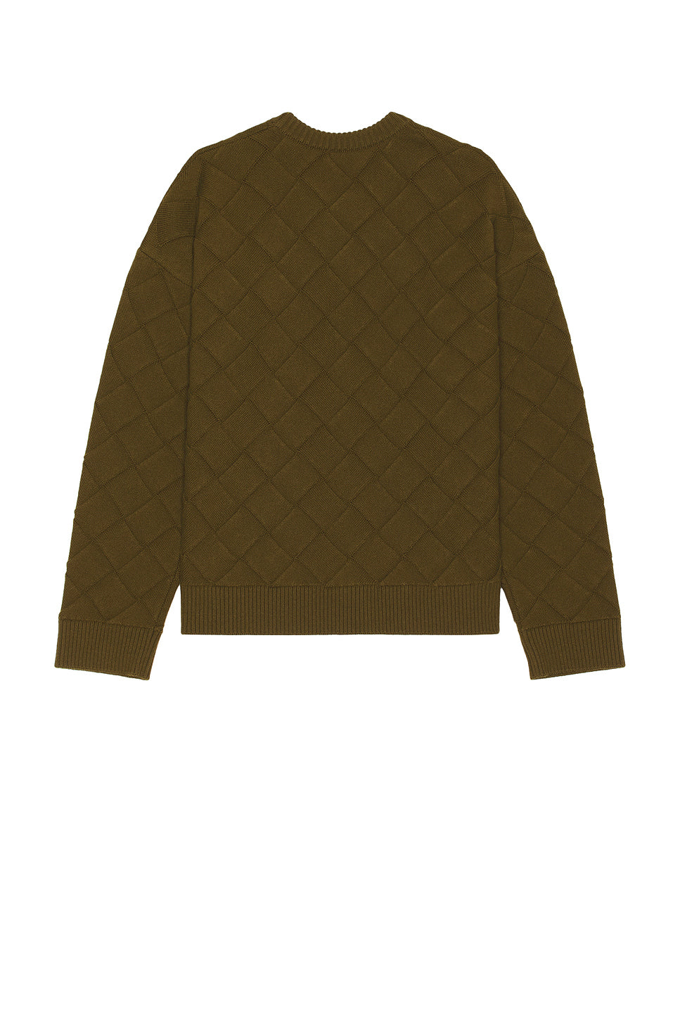 Crew Neck Wool Intreccio 3d Knit Sweater