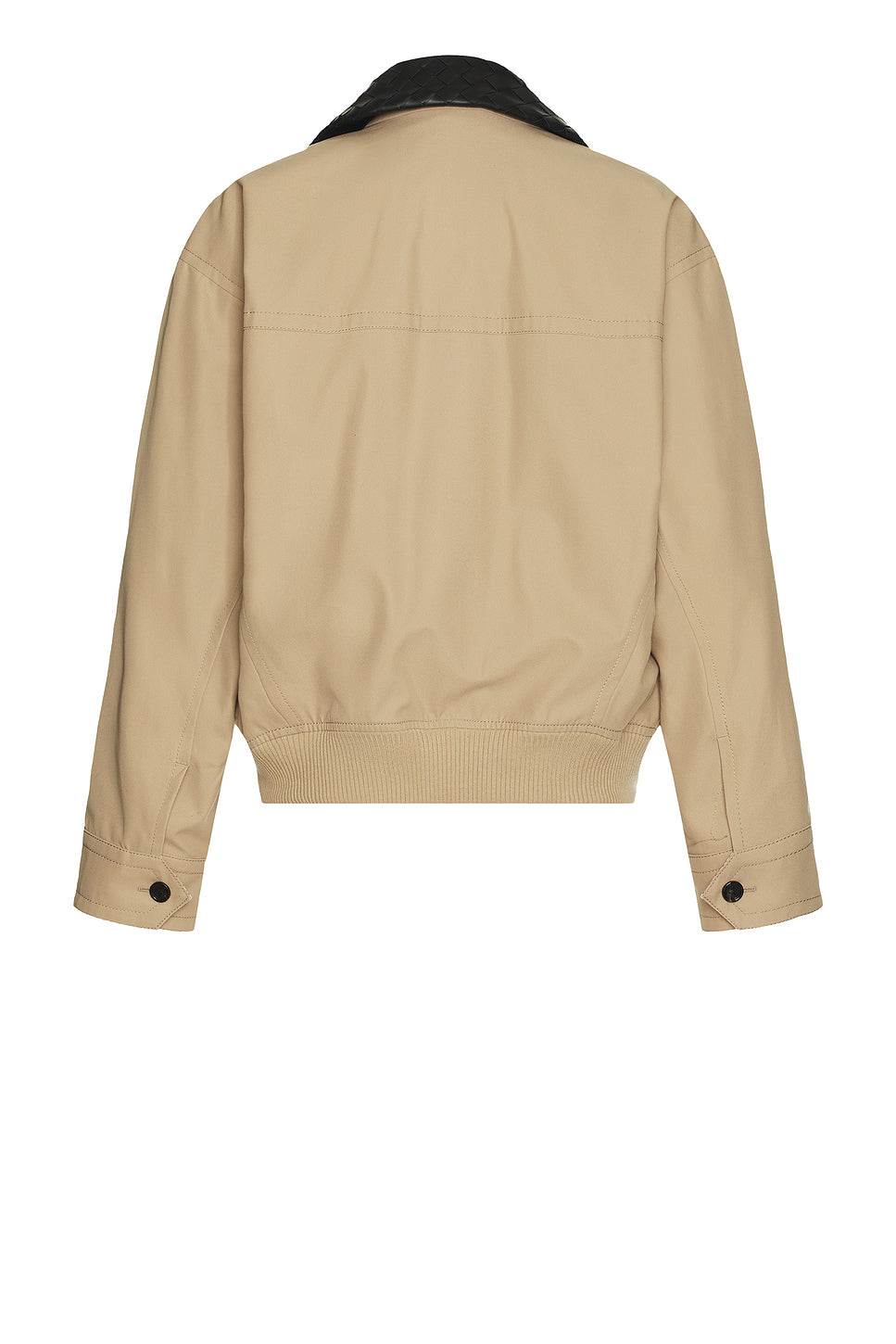 Fluid Cotton Twill Intrecciato Collar Blouson