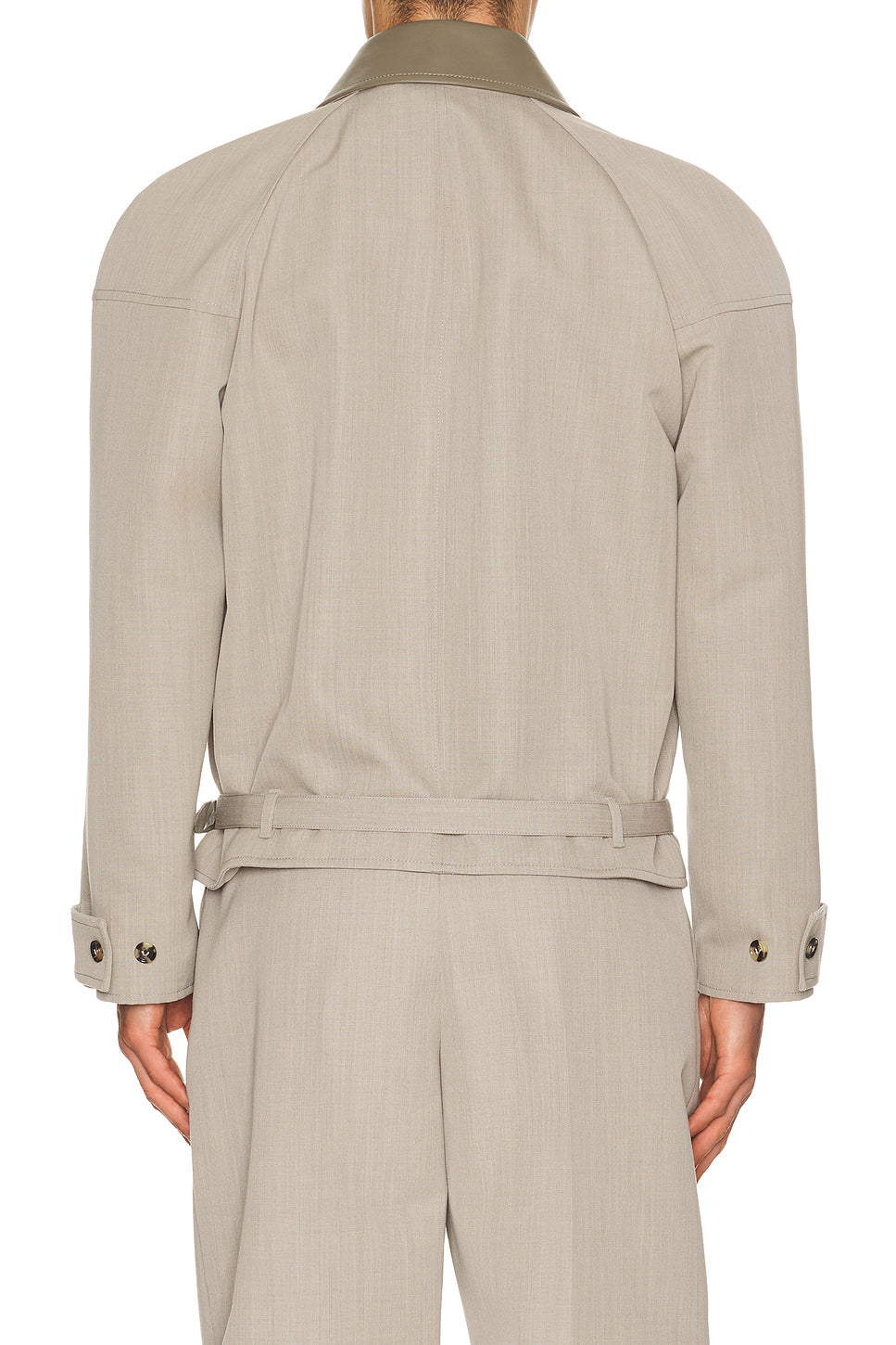 Dry Wool Melange Toile Zip Blouson