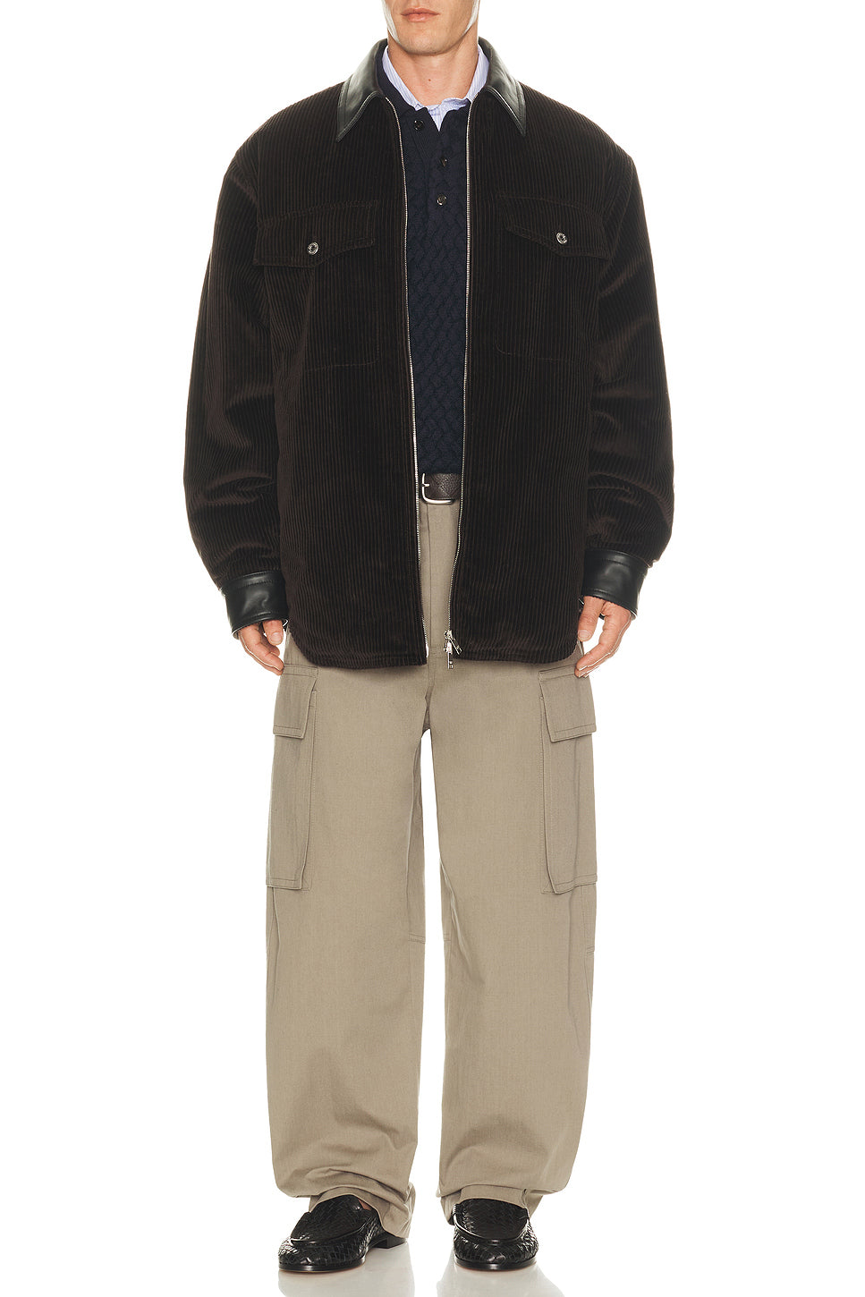 Washed Cotton Corduroy Padded Overshirt