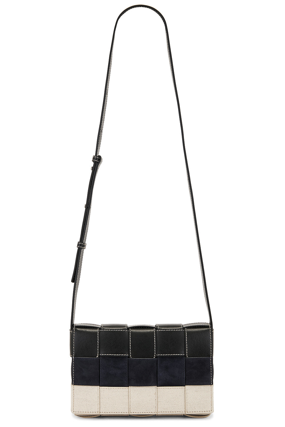 Cassette Intreccio Stitch Canvas And Suede Bag