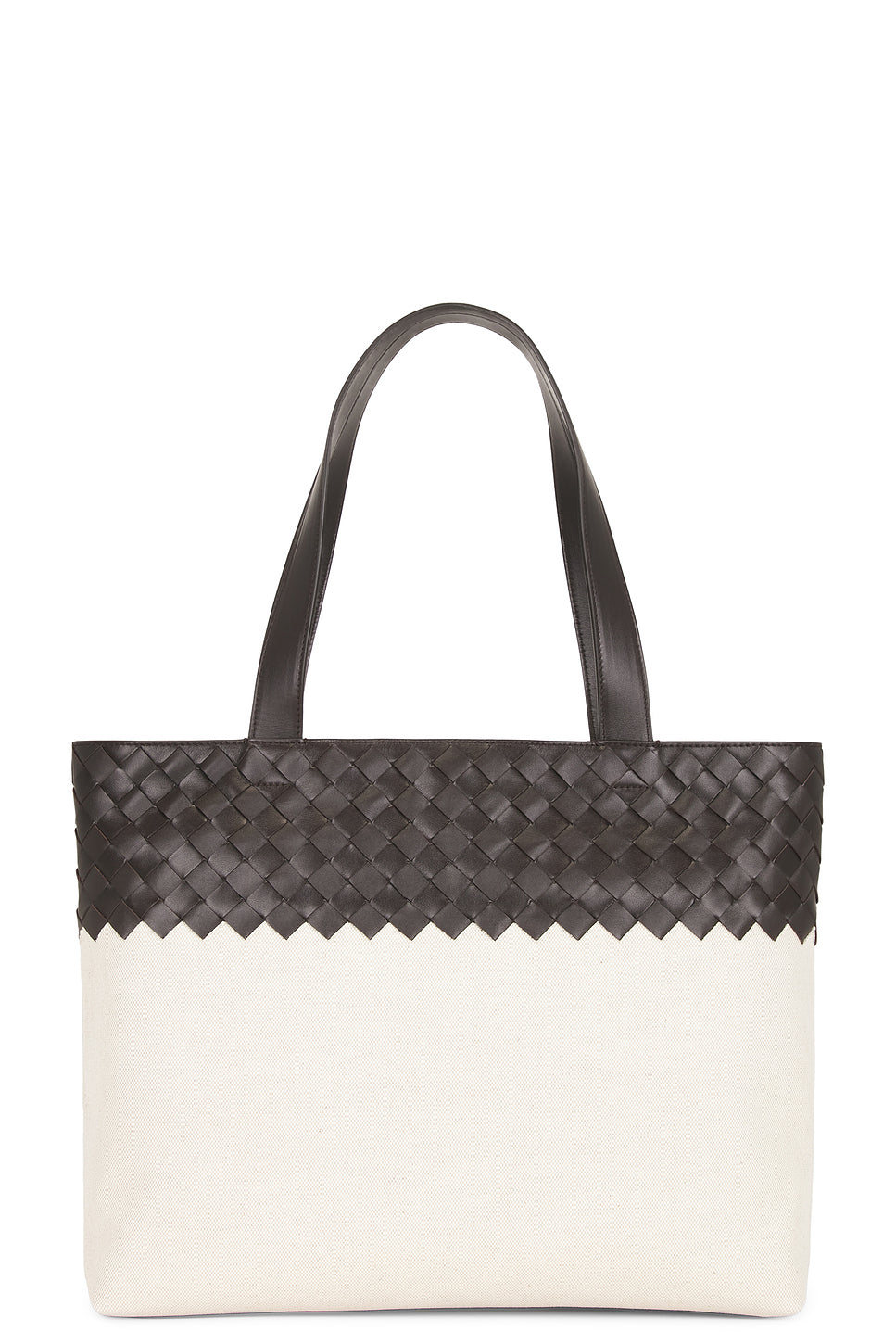 Small Zipped Tote Canvas Bonded Intr. 15 Avenue in Natural, Fondant & S