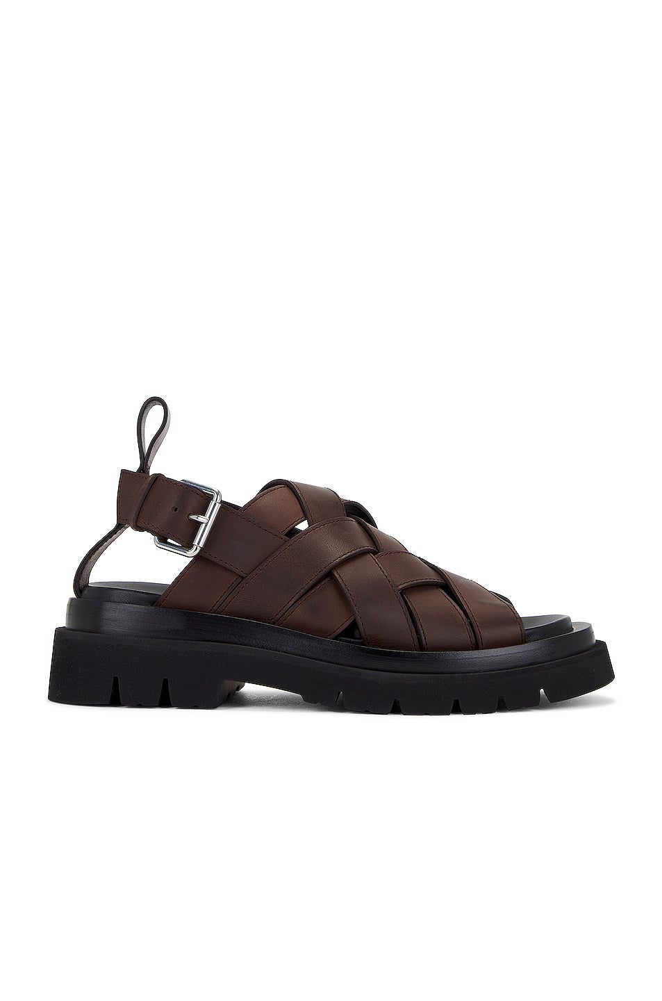 Lug Slingback Sandal Military Calf