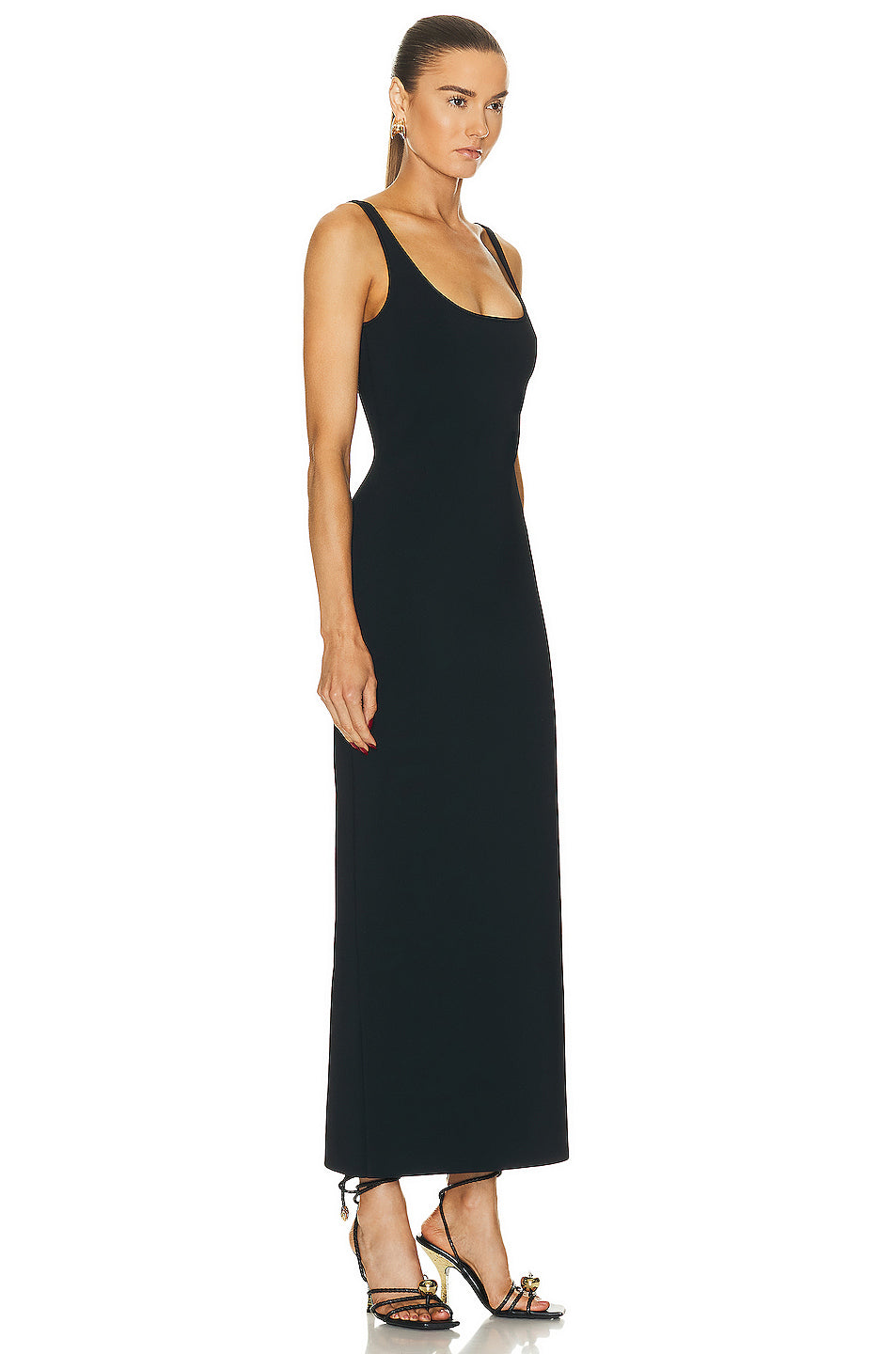 Compact Viscose Long Dress