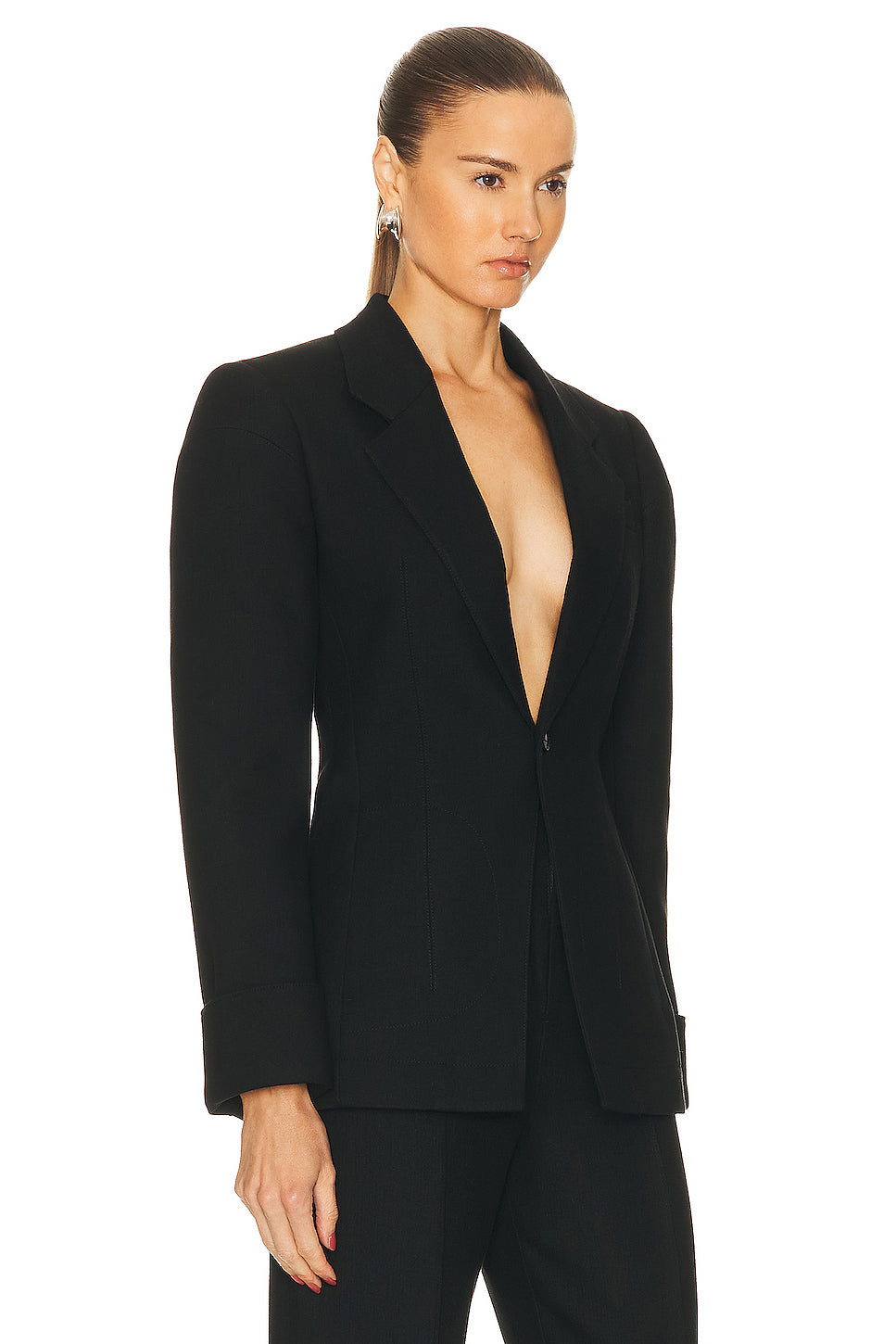 Structured Double Melange Jacket