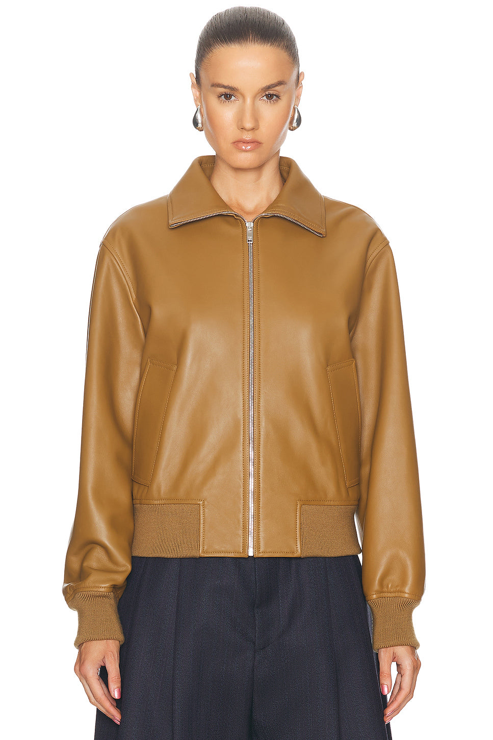 Leather Bomber Jacket