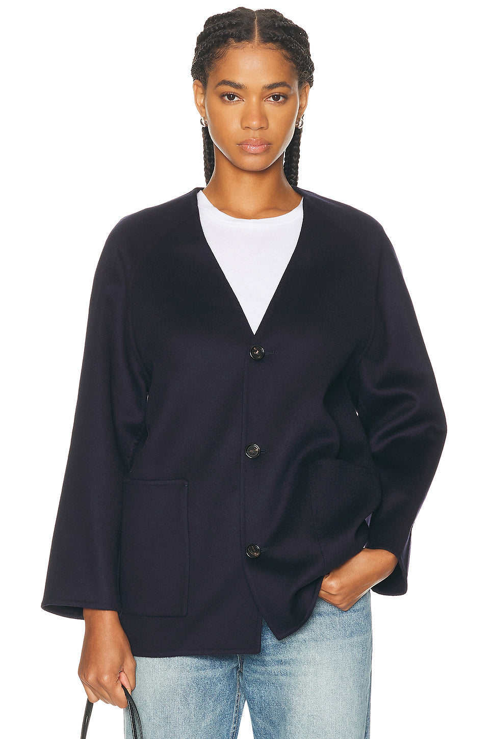 Collarless Coat