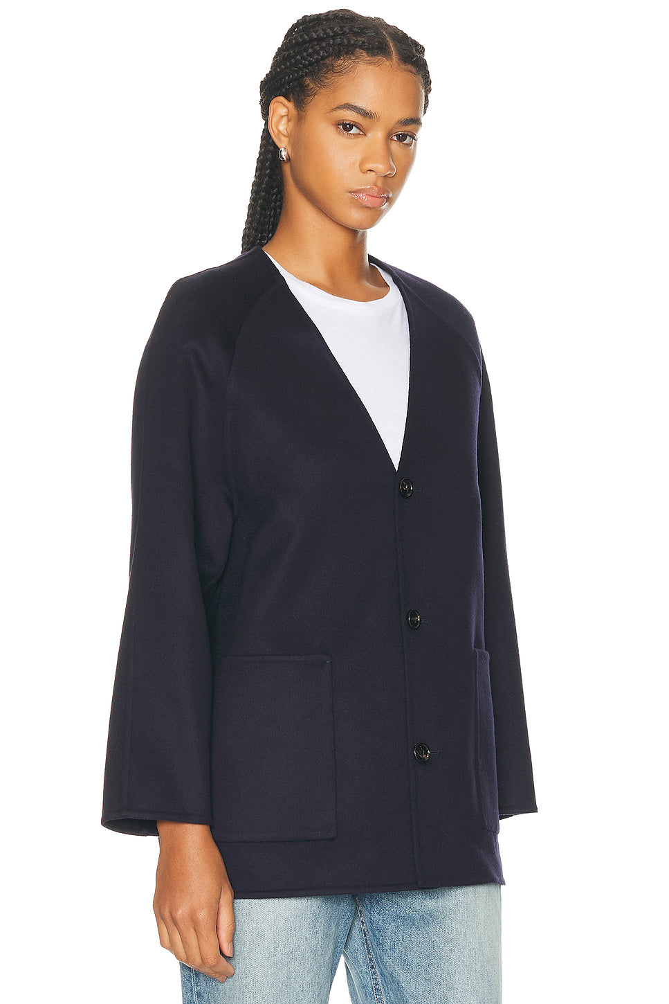 Collarless Coat