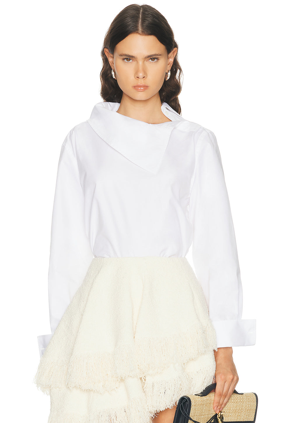 High Neck Poplin Shirt