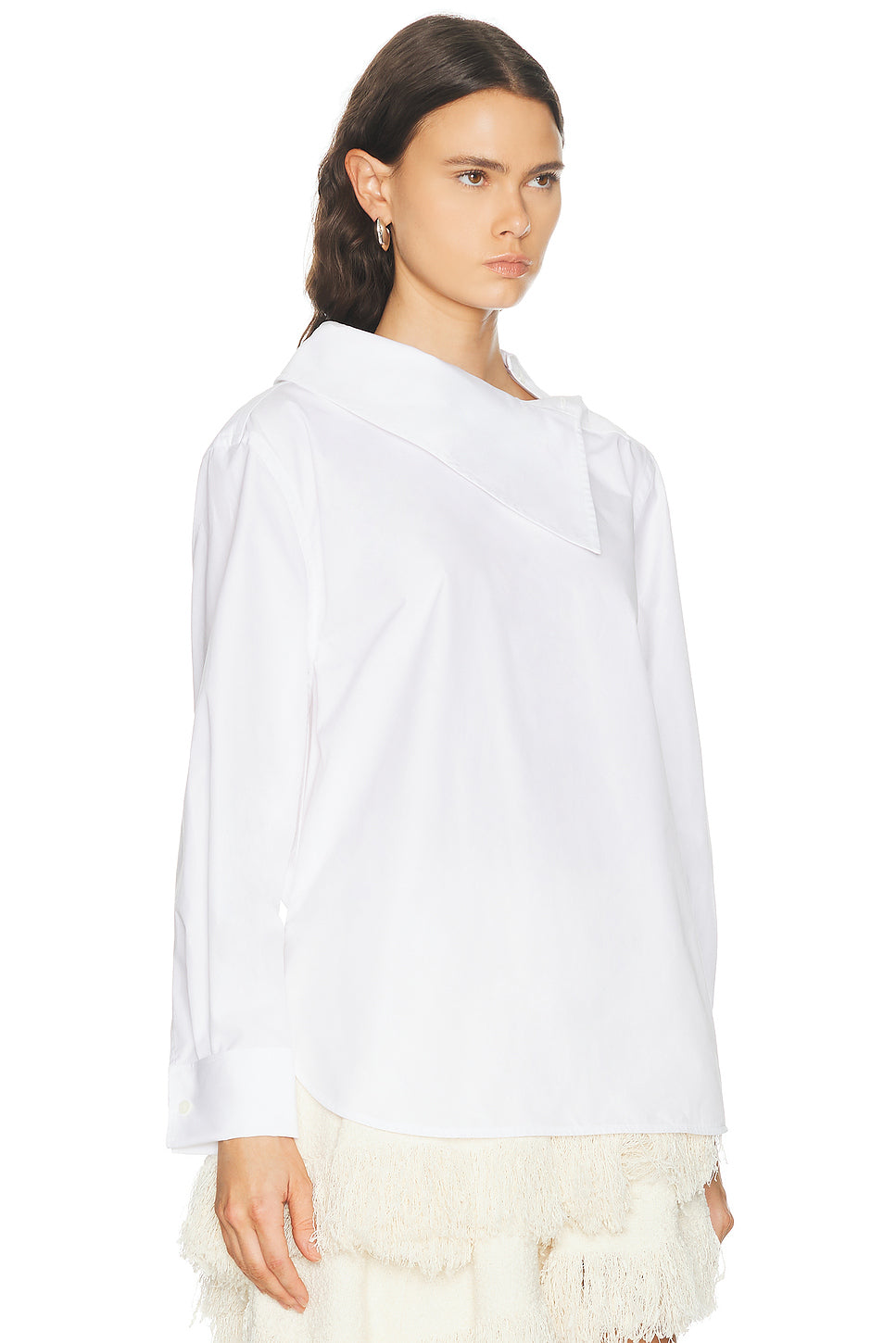 High Neck Poplin Shirt