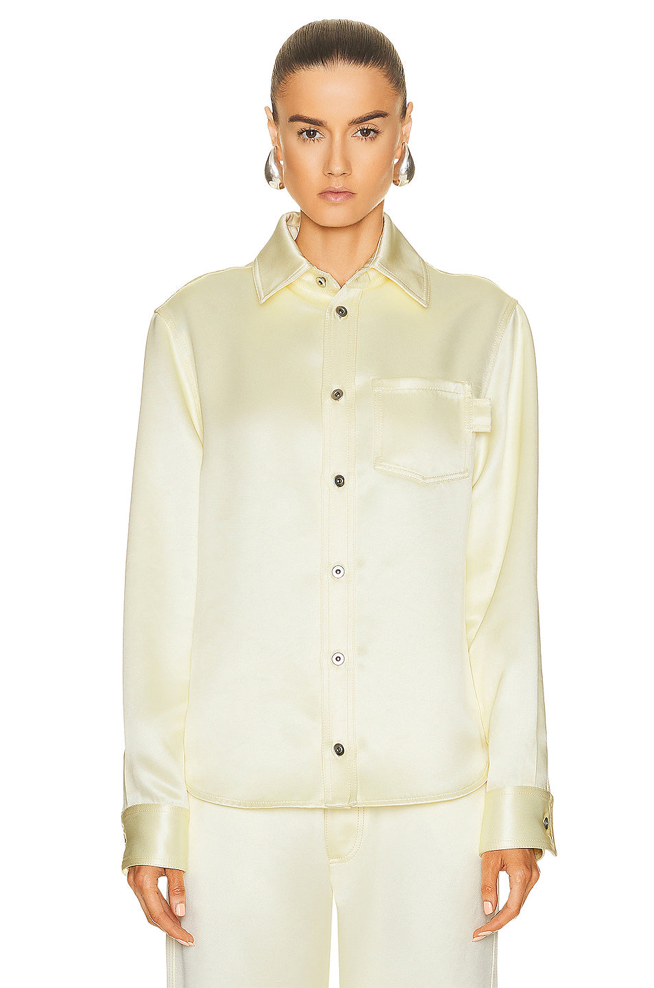 Silk Twill Long Sleeve Shirt