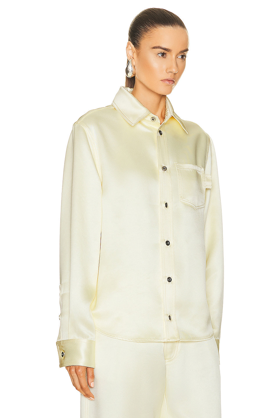 Silk Twill Long Sleeve Shirt