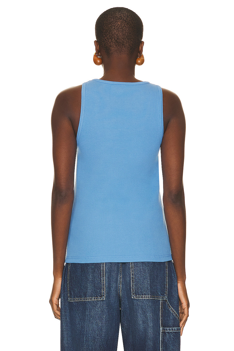 Stretch Cotton Rib Tank Top