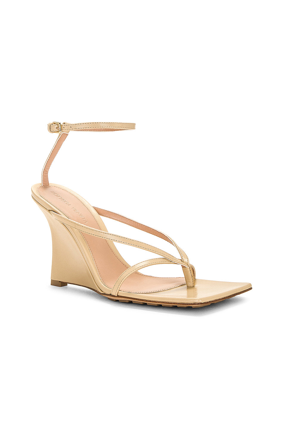 Stretch Ankle Strap Wedge Sandal