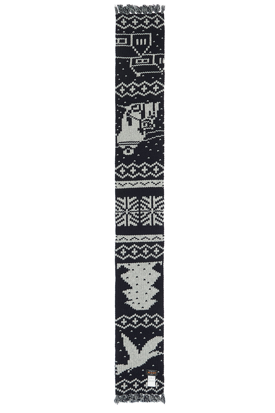【GREY】Muffler Jacquard Nordic Pattern Muffler Jacquard Nordic Pattern Scarf