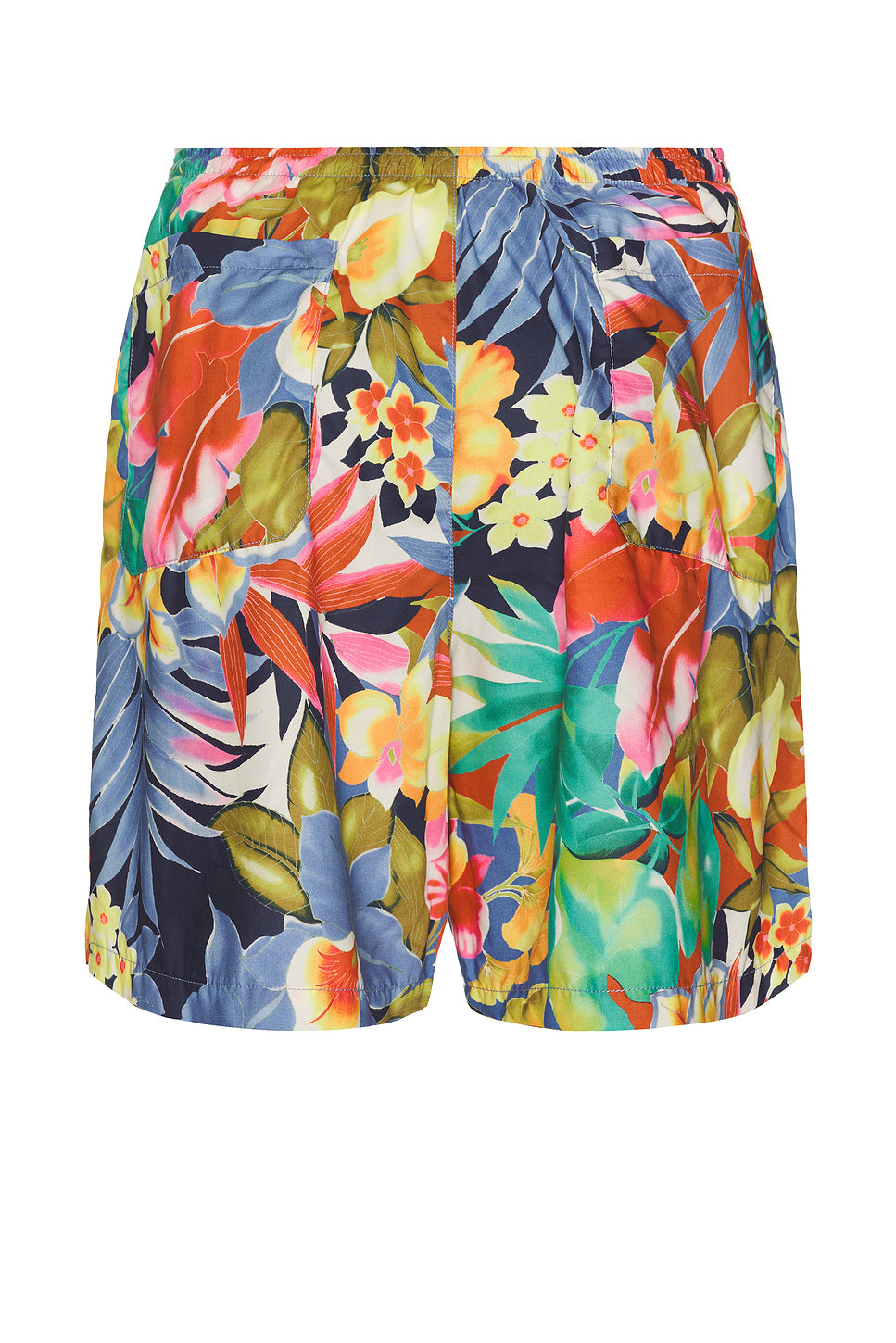 Gym Shorts Tropical Pattern Print