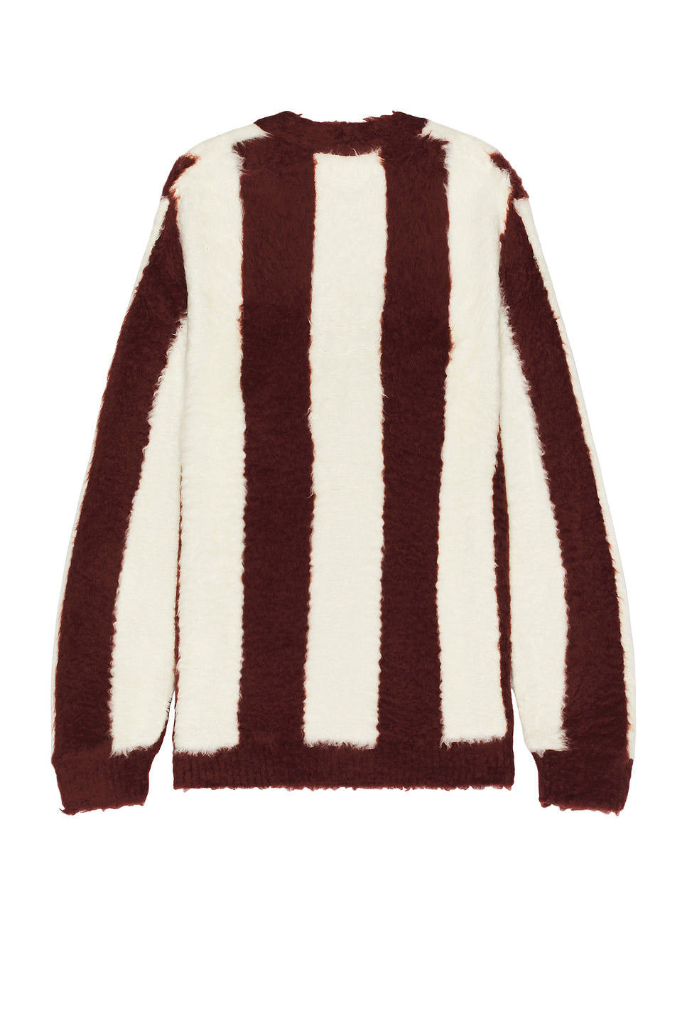 Stripe Cotton Shaggy Cardigan