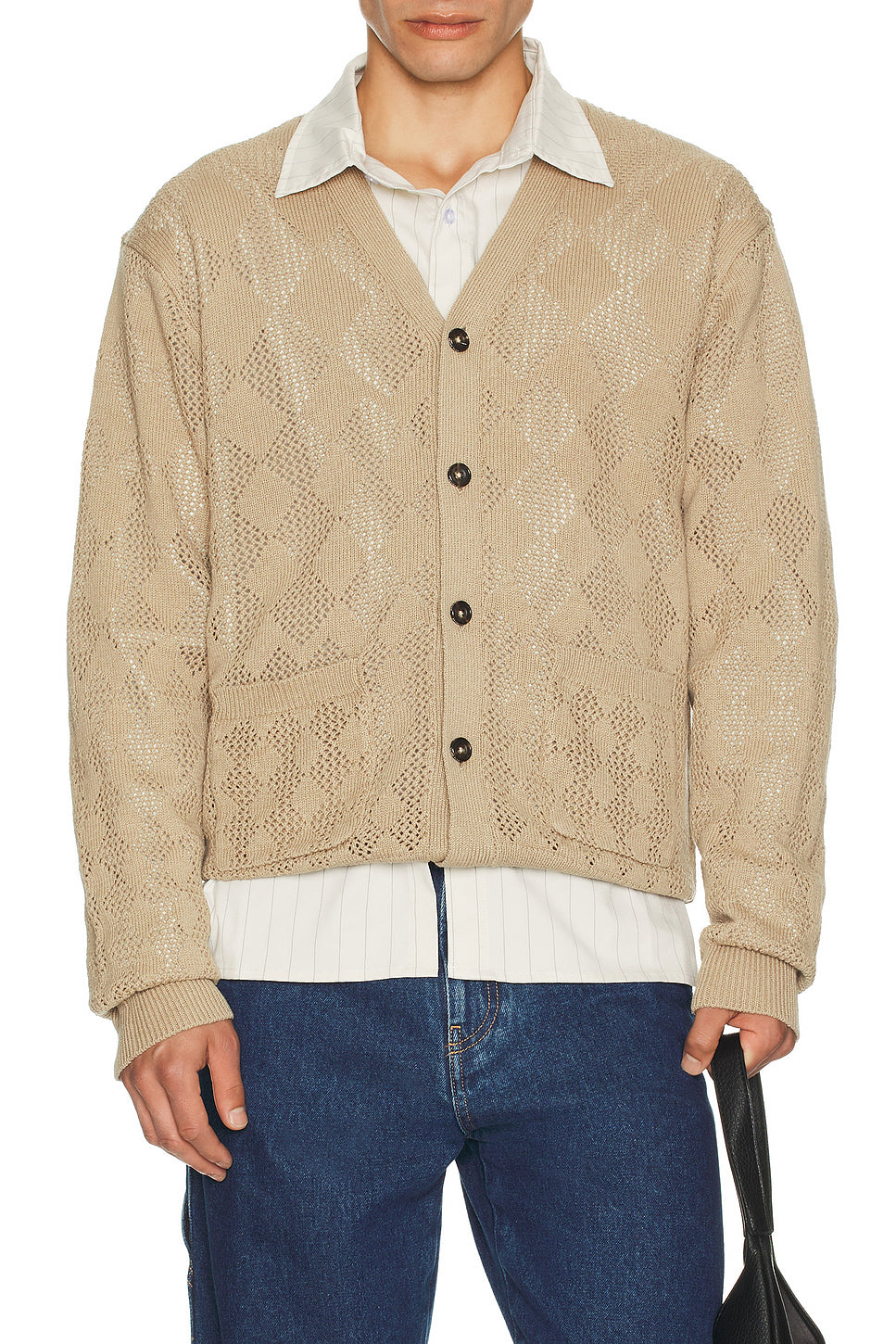 Cardigan Diamond Mesh