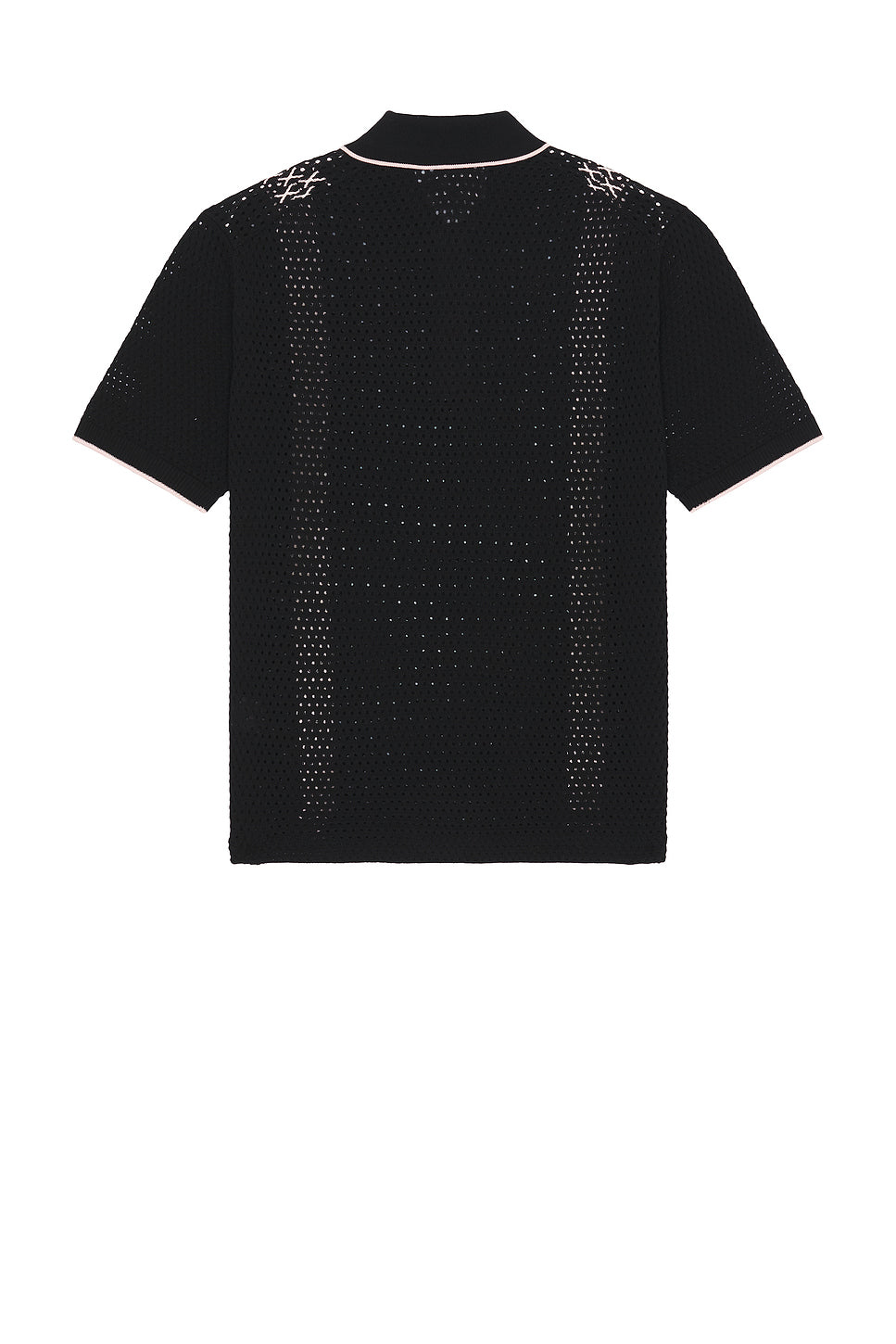 Knit Polo Mesh Stripe