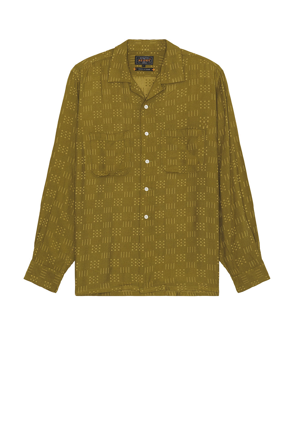 Open Collar Shirt Jacquard