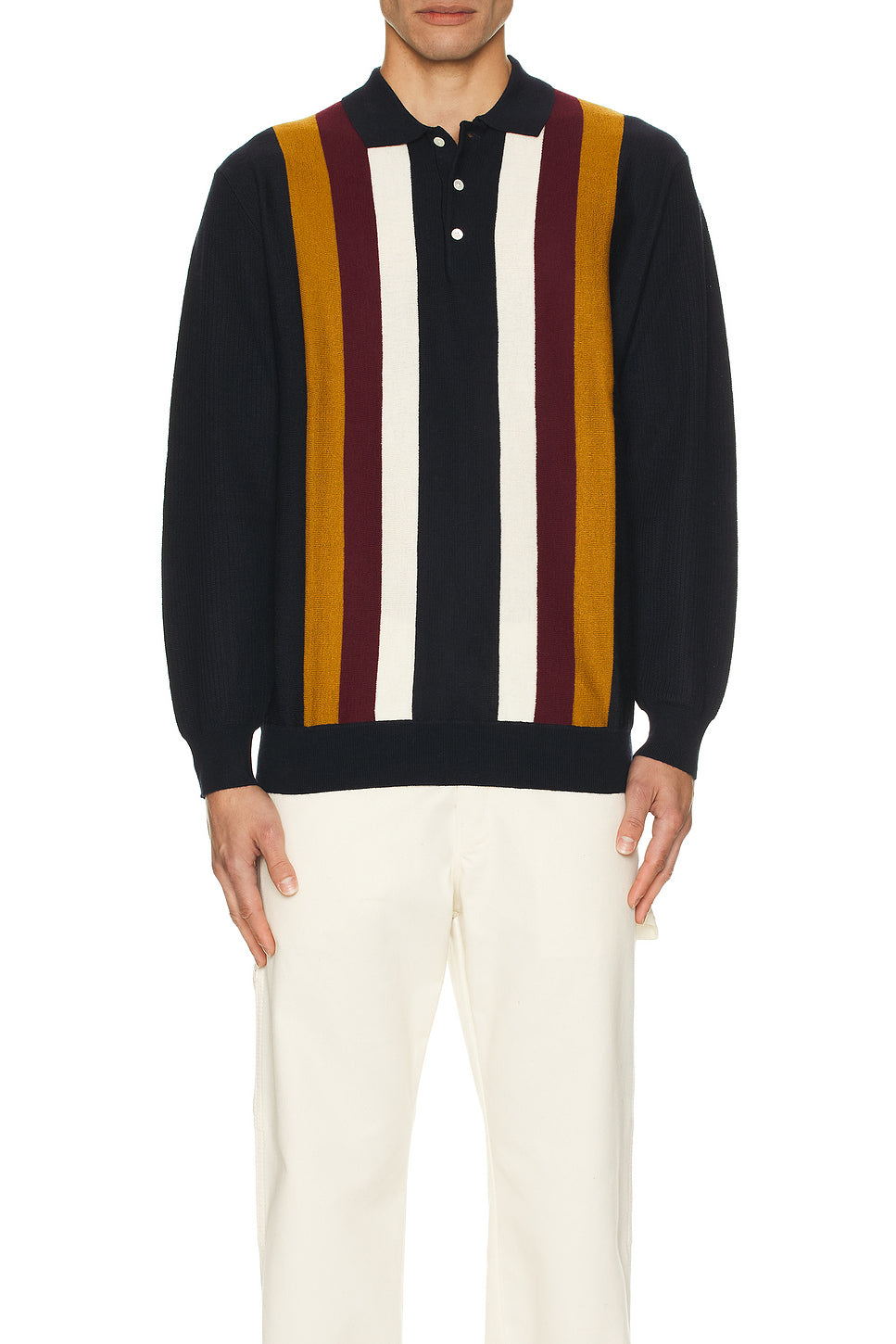 Knit Polo Stripe