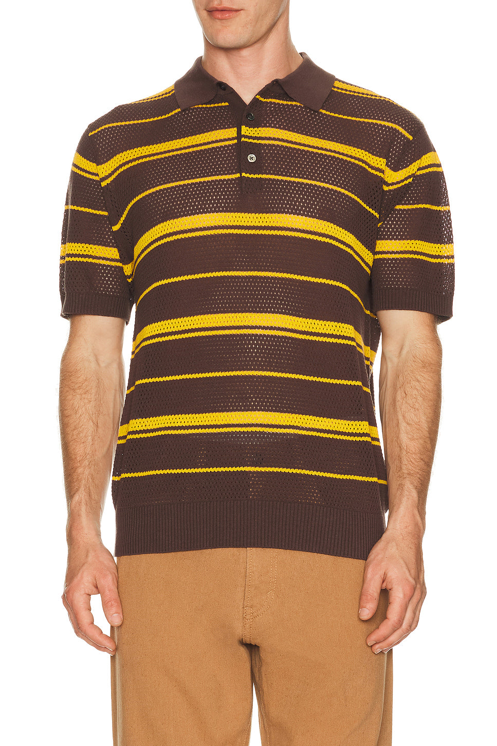 Mesh Polo Stripe