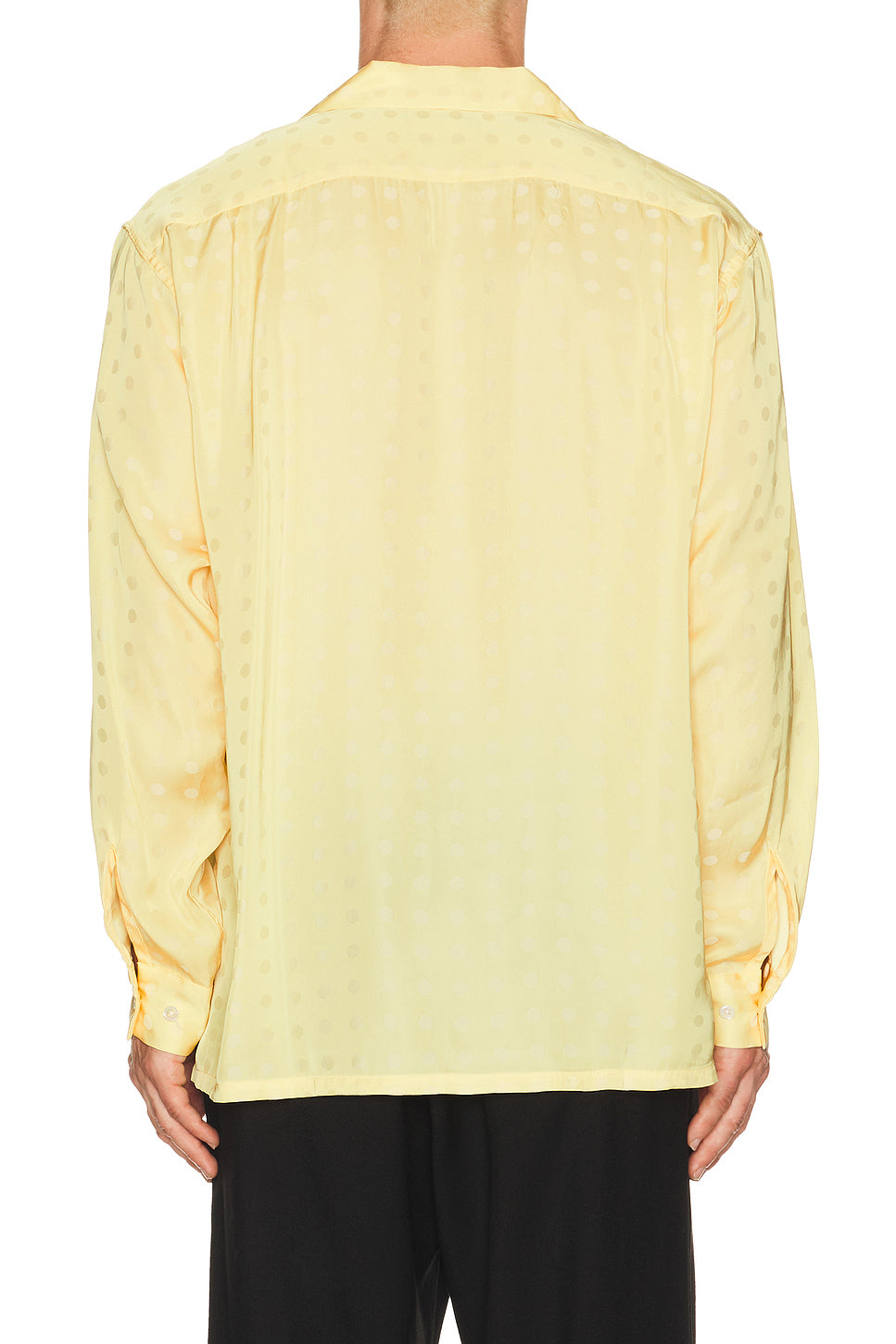 Open Collar Cupro Dot Pattern