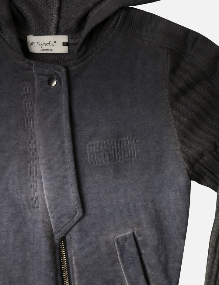 BRACES ASYMMETRIC ZIP UP HOODIE