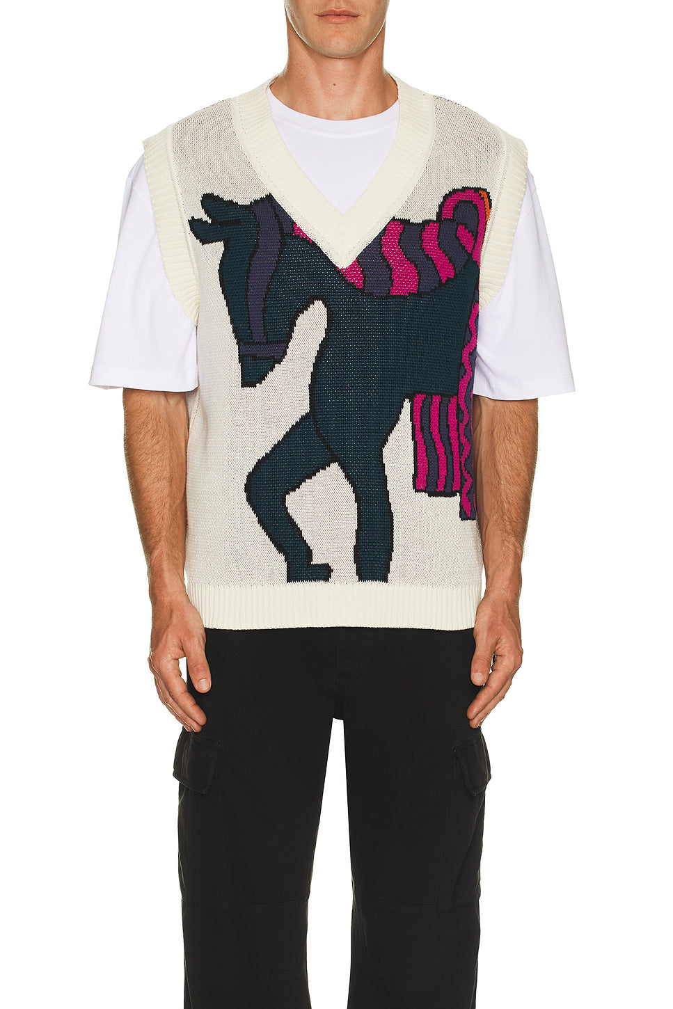 Knitted Horse Spencer Vest