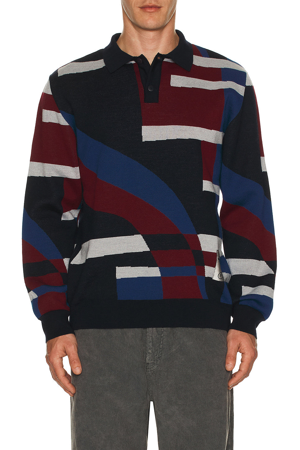 Vertical Forest Knitted Polo