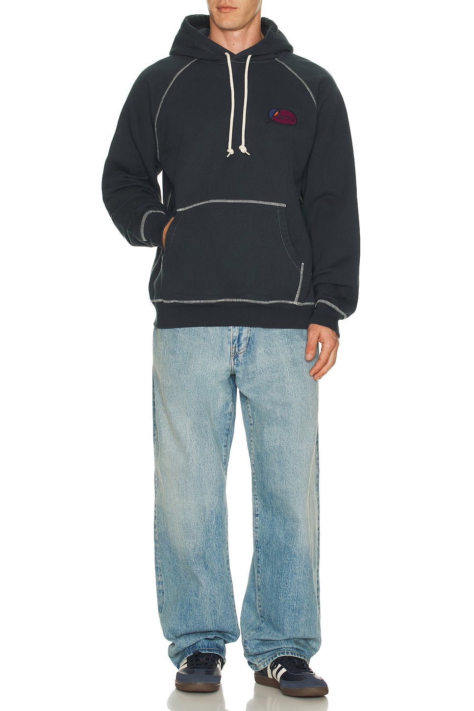 Circled Script Logo Hooded Sweatshirt