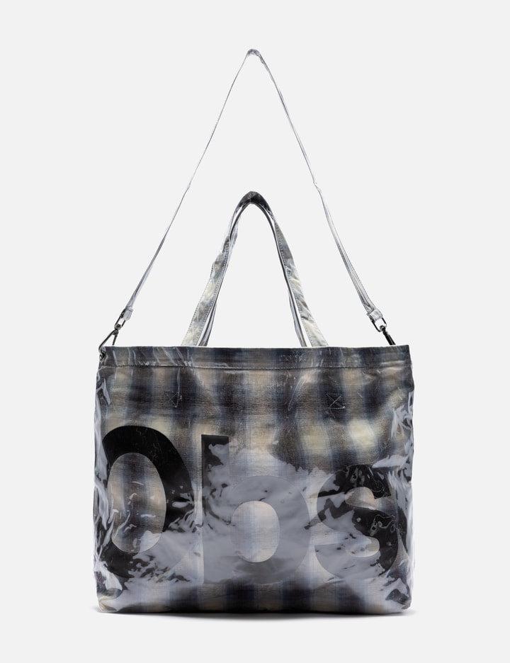 PVC Plaid Cross-Body Tote