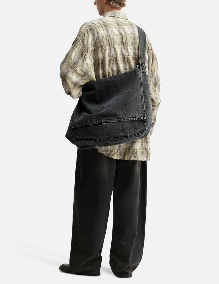 Acid Wash Denim Cross Body Bag