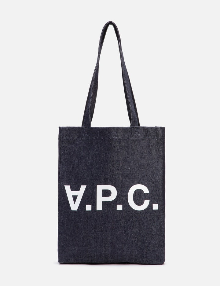 新品 A.P.C. TOTE LAURE BLACK LOGOキャンバス A.P.C. (アーペーセー) TOTE LAURE BLACK LOGO DENIM NATURAL