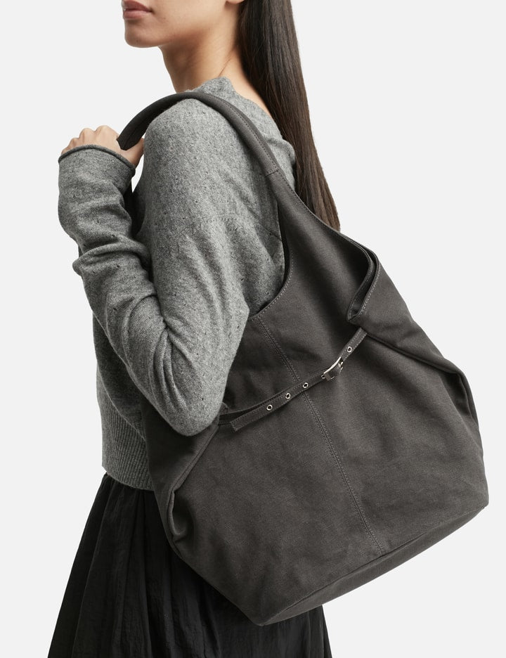 Washed Canvas Big Shoulder Bag