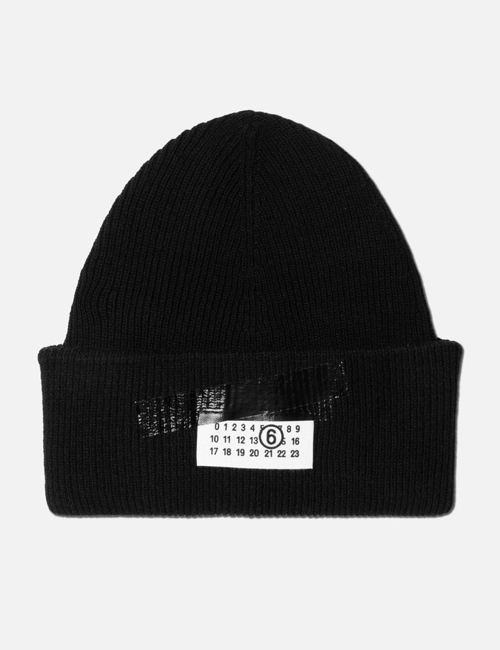 Taped Label Wool Beanie