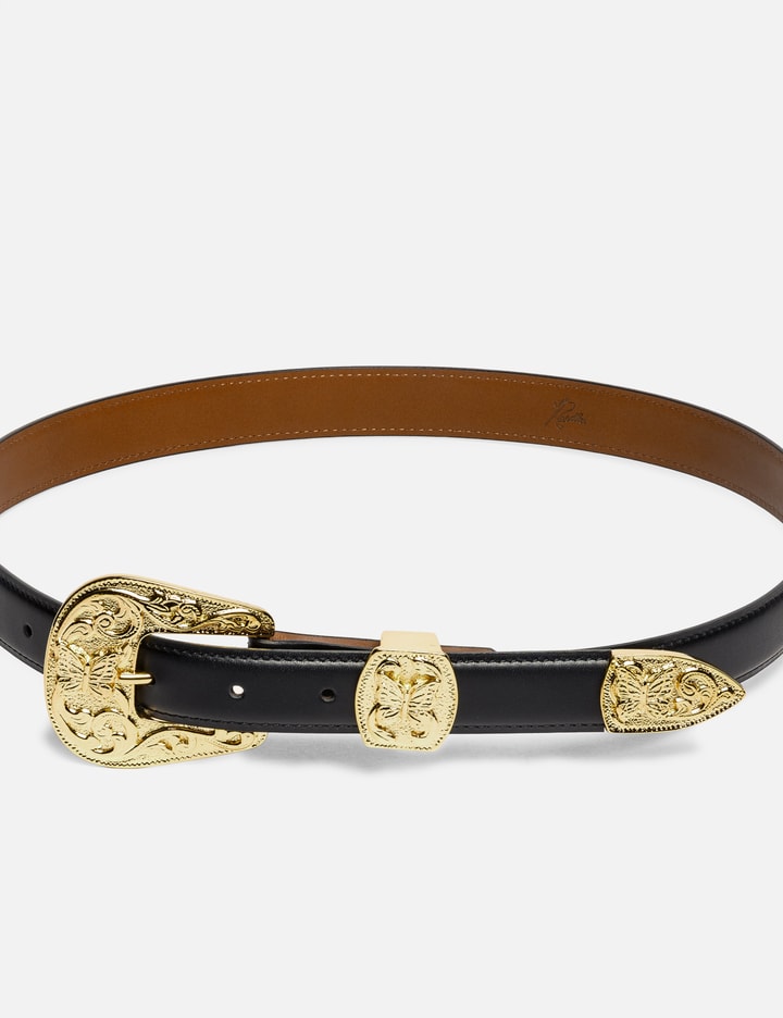 Papillon Western Tip Belt - Steer Leather