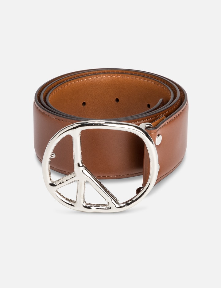 Peace Buckle Belt - Steer Leather