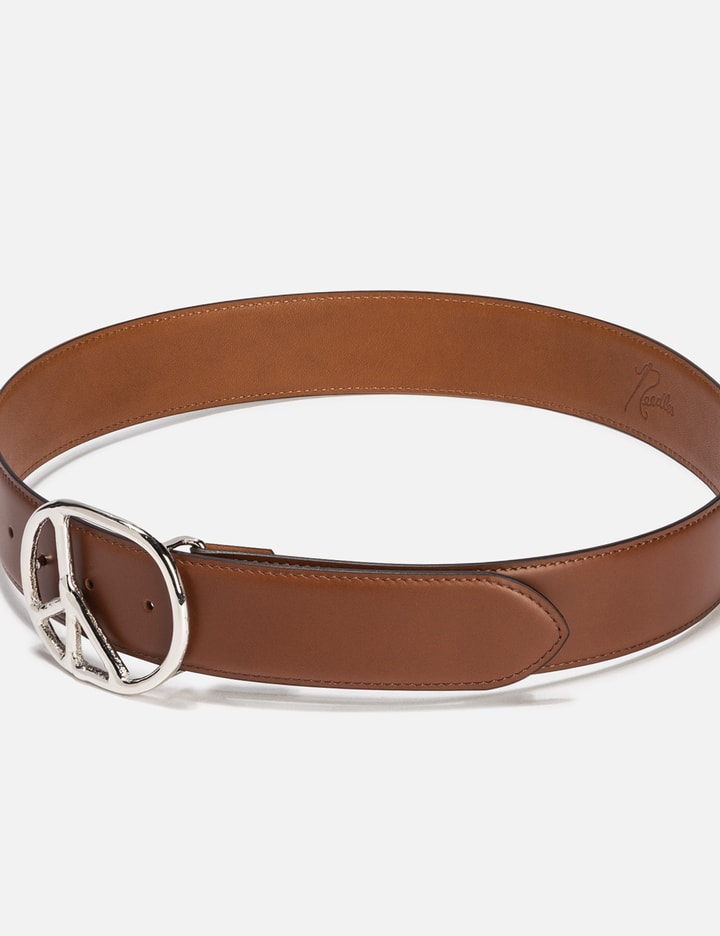 Peace Buckle Belt - Steer Leather