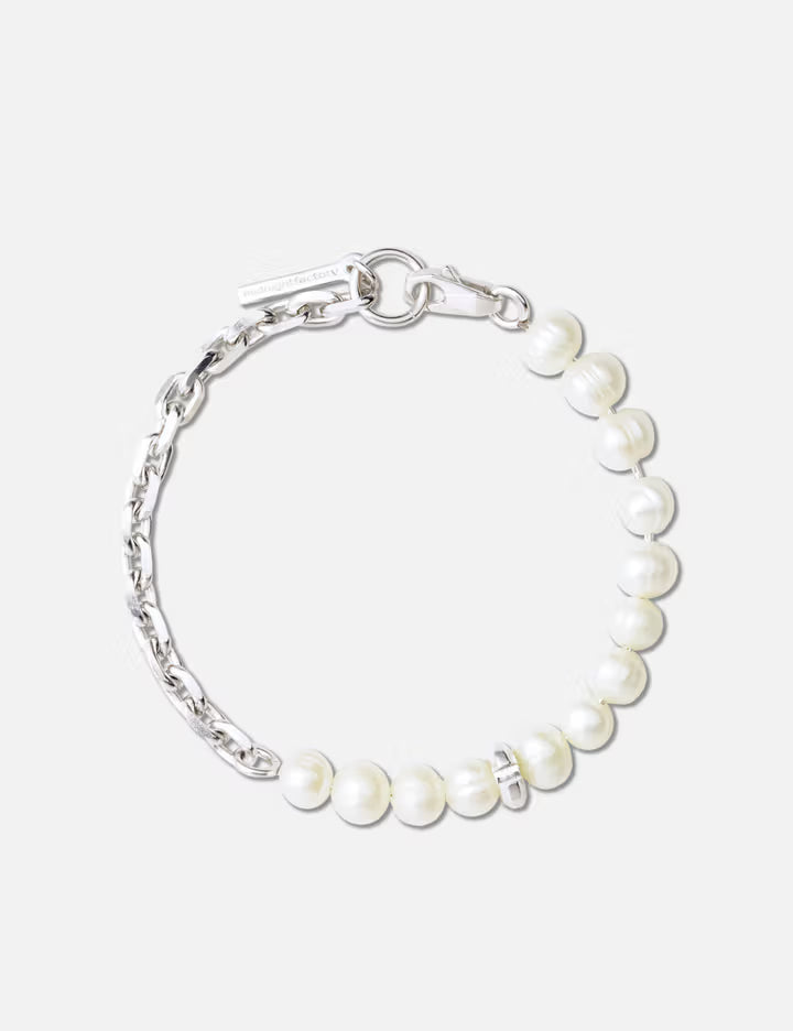 Chuck Nut W/ Freshwater Pearls Chain Bracelet