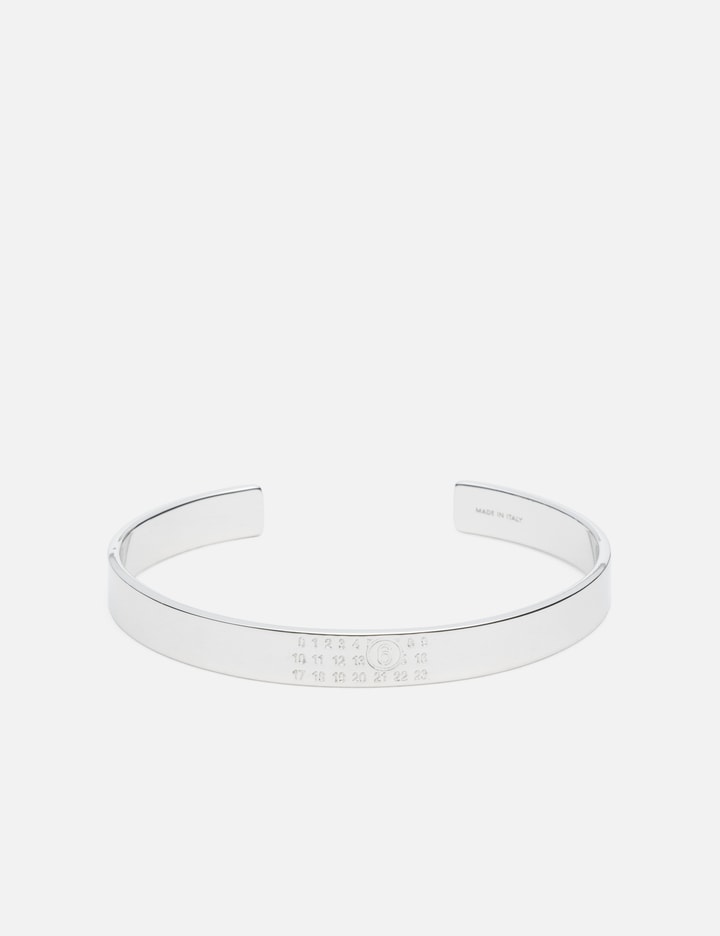 Numeric Minimal Signature Cuff Bracelet