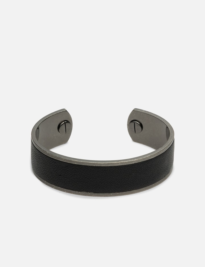 Acceptance Metal Leather Bangle
