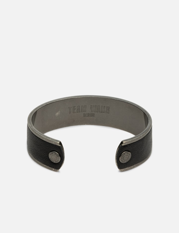 Acceptance Metal Leather Bangle