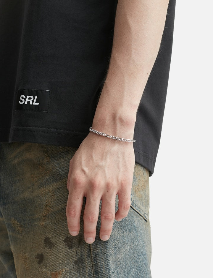 Curb Chain with Cable Silver Chain Bracelet